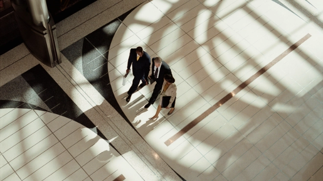 business people in office space