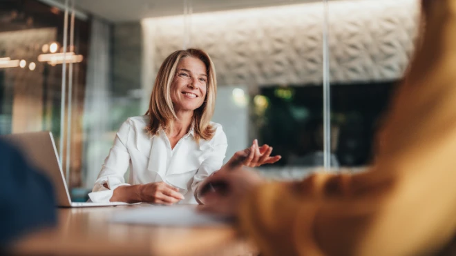 Woman in office