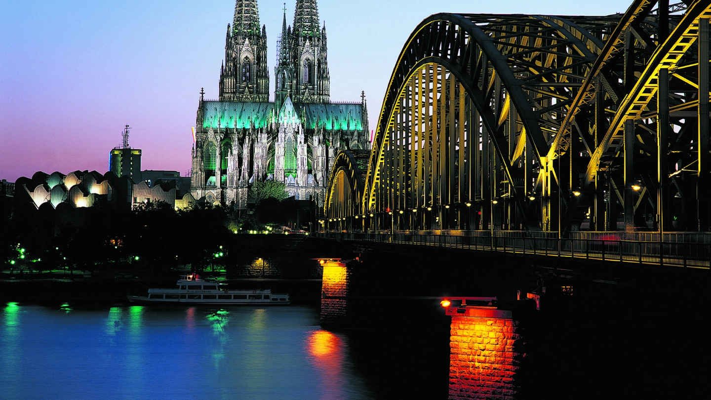 Bridge and cathedral Cologne image