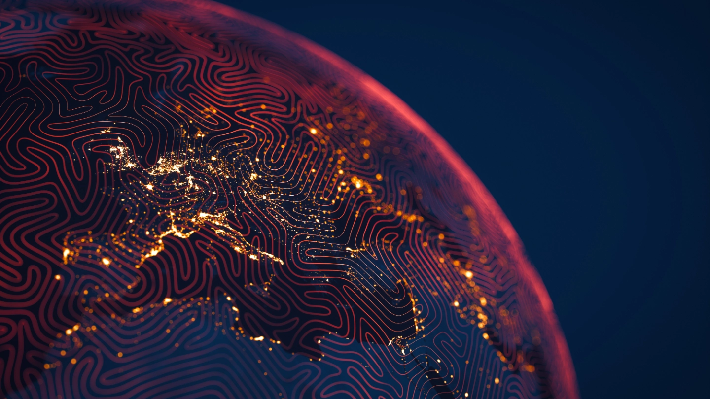 World map connectivity concept