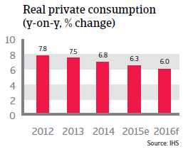 China real private consumption