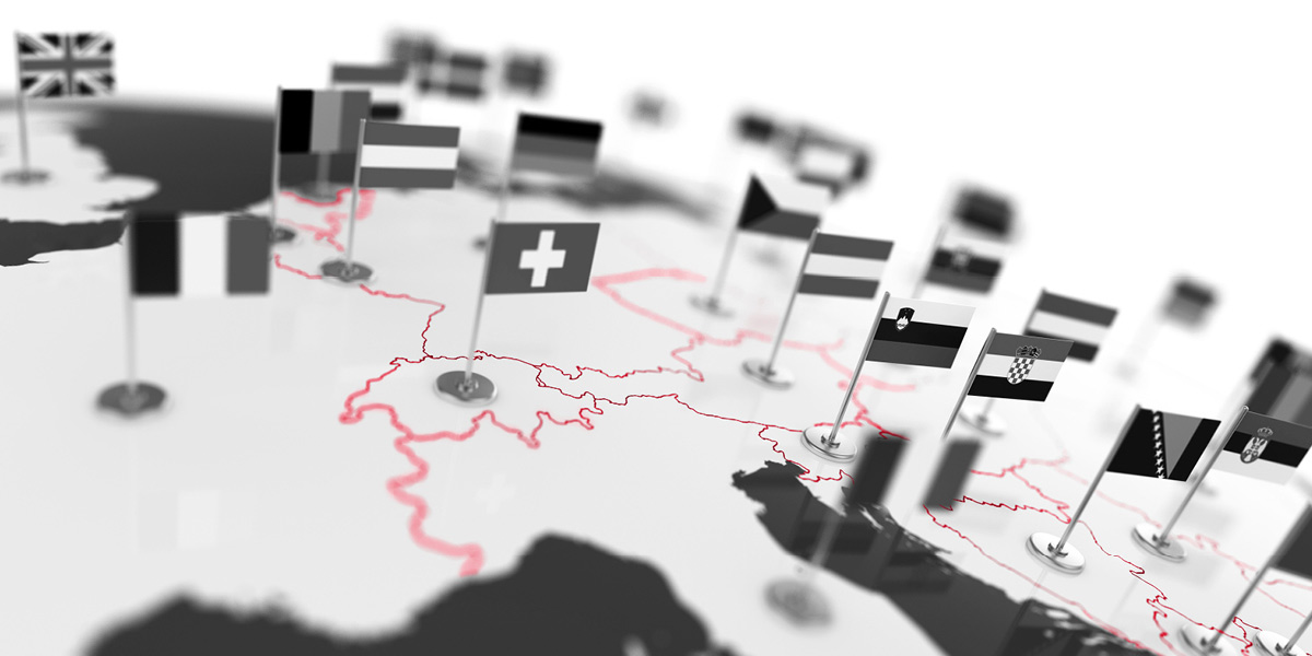 Country flags on map | Atradius