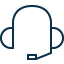 headset icon (blue)